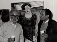 Con Massimo Marchesotti a una sua mostra nel 2000
